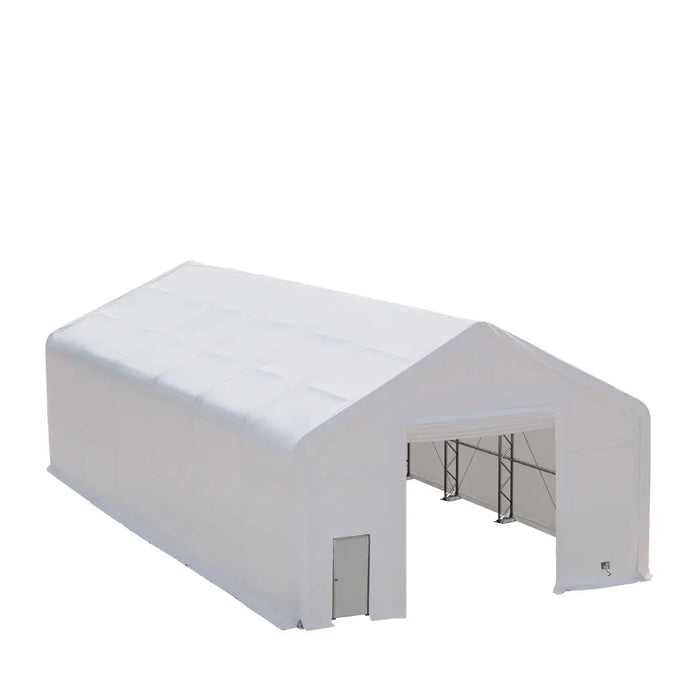 30' x 60' Dual Truss Storage Shelter with Heavy Duty 17 oz PVC Cover & Drive Through Doors TMG-DT3062 - TMG Industrial