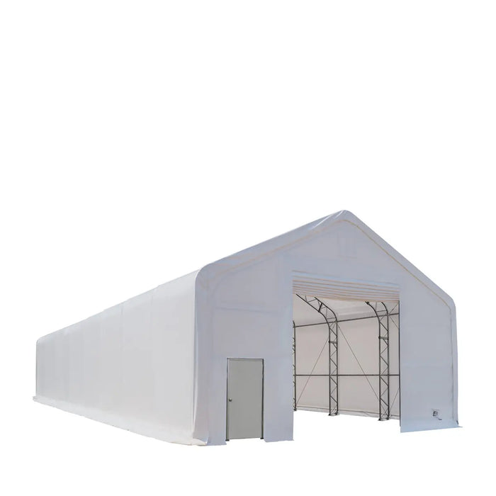 30' x 80' Dual Truss Storage Shelter with Heavy Duty 17 oz PVC Cover & Drive Through Doors, TMG-DT3082 (Previously TMG-DT3081) - TMG Industrial