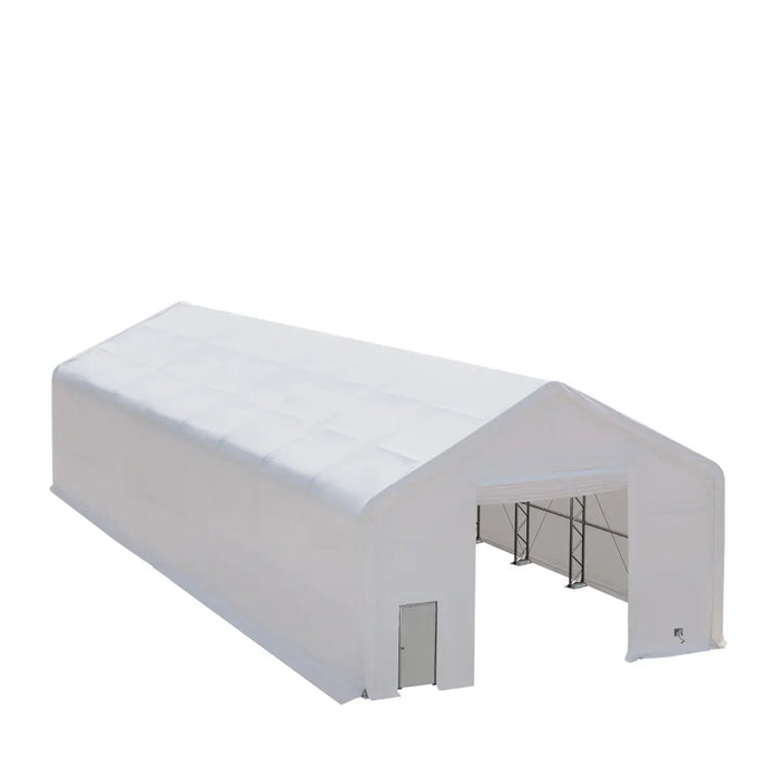 30' x 80' Dual Truss Storage Shelter with Heavy Duty 17 oz PVC Cover & Drive Through Doors, TMG-DT3082 (Previously TMG-DT3081) - TMG Industrial