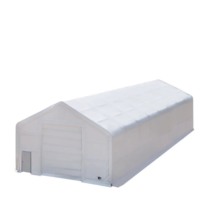 30' x 80' Dual Truss Storage Shelter with Heavy Duty 17 oz PVC Cover & Drive Through Doors, TMG-DT3082 (Previously TMG-DT3081) - TMG Industrial