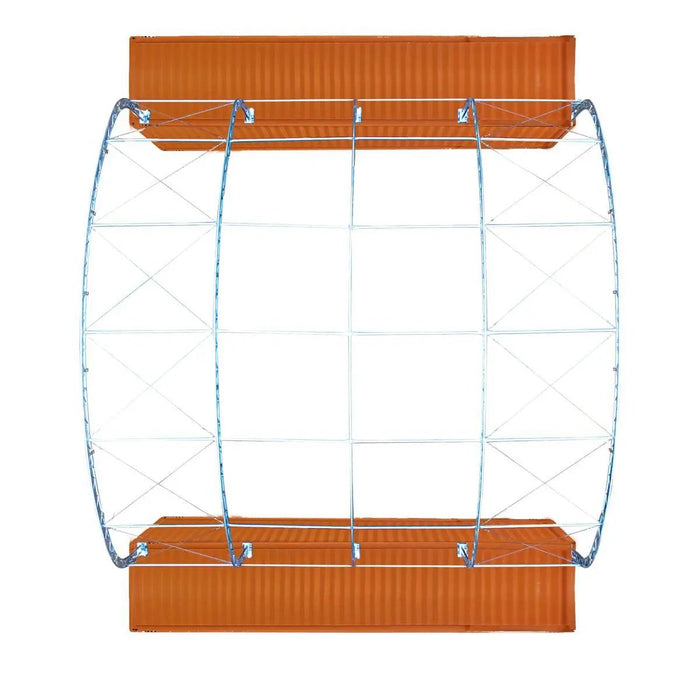 TMG Industrial 40' x 40' Dual Truss Container Shelter with Heavy Duty 21 oz PVC Cover, TMG-DT4041C (Previously DT4040C)
