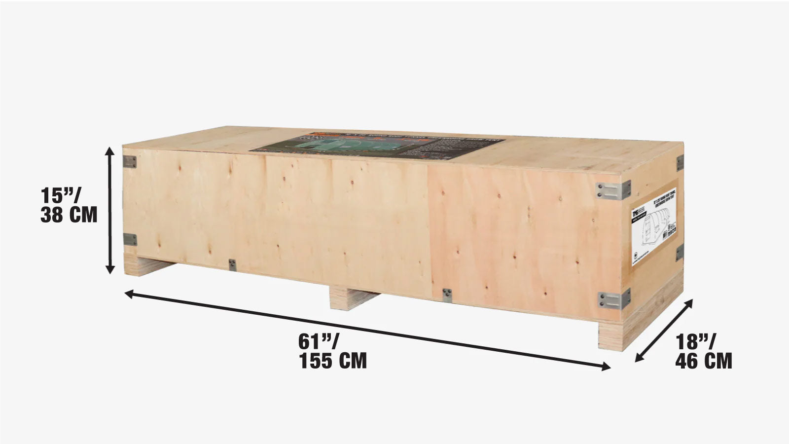 3 x 6 m Tunnel Greenhouse Grow Tent with Ripstop Leno PE Cover, Roll-up Door and Windows, TMG-GH1020R-shipping-info-image