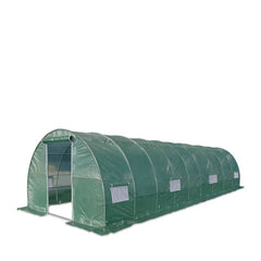3 x 9 m Tunnel Greenhouse Grow Tent with Ripstop Leno PE Cover, Roll-up Door and Windows, TMG-GH1030R