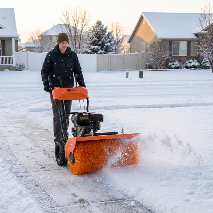 32" All Season Surface Rotary Brush/Snow Broom, Self-Propelled, Forward and Reverse, TMG-GSB32