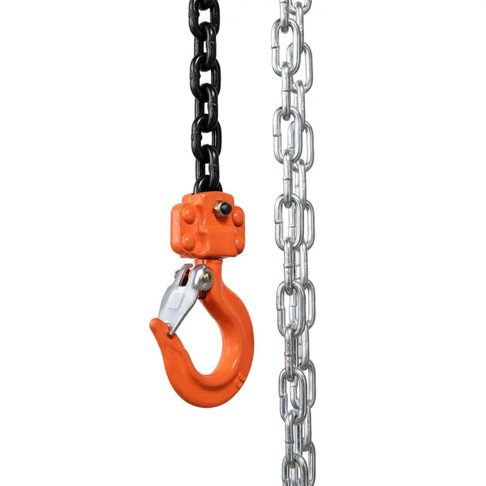 TMG Industrial 0.5 Ton 10’ Lift Chain Hoist, 360° Swivel Hook, ASME B30.16, TMG-AHC0