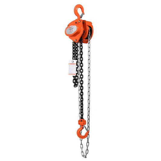 TMG Industrial 0.5 Ton 10’ Lift Chain Hoist, 360° Swivel Hook, ASME B30.16, TMG-AHC0