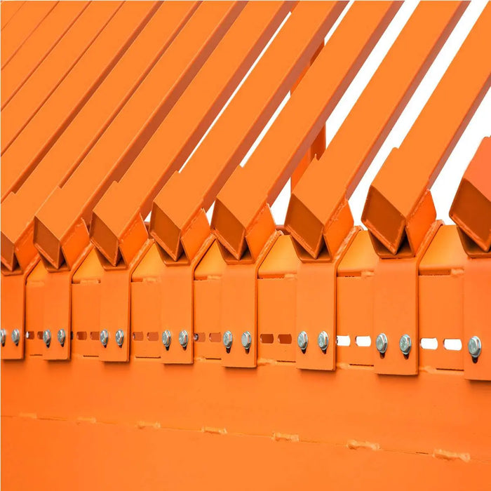 TMG Industrial 10’ Heavy Duty Static Grizzly Rock Screen, Adjustable Bolt-On Deck Bars, 4” x 4” I-Beams, 5000 lb Load Capacity, TMG-RS10