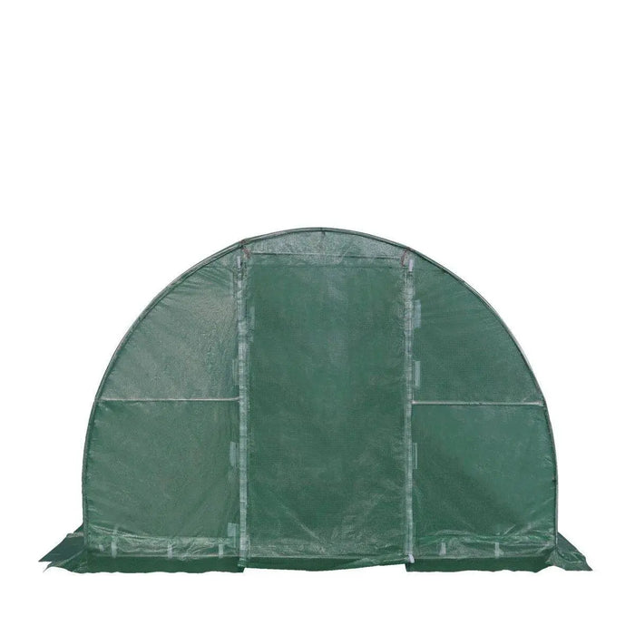 TMG Industrial 10’ x 10’ Tunnel Greenhouse Grow Tent w/Ripstop Leno Cover, Cold Frame, Roll-Up Mesh Windows, Round Top Roof, TMG-GH1010R