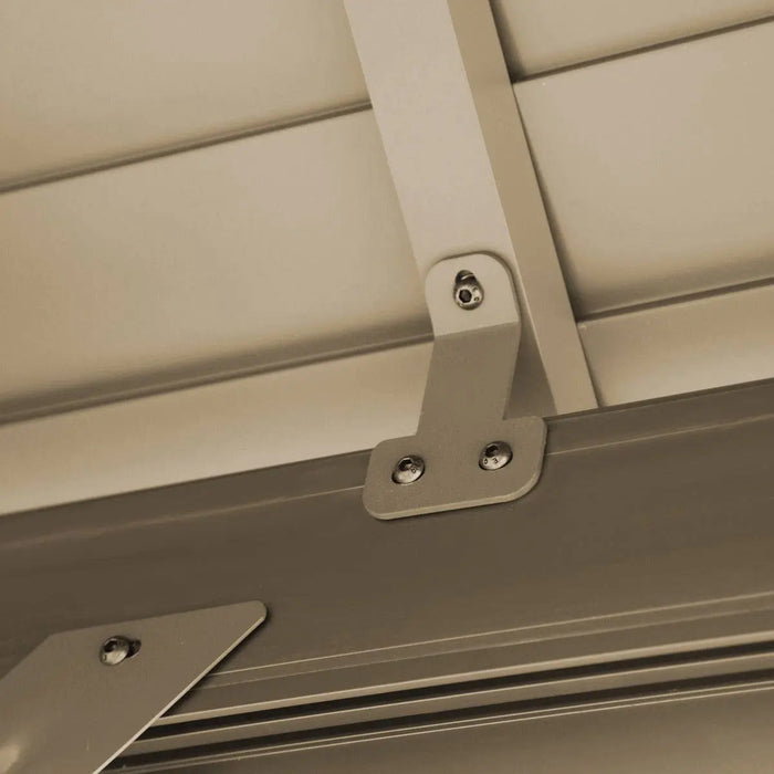 TMG Industrial 10’ x 20’ Hardtop Curved Steel Roof Patio Gazebo, Mosquito Nets & Curtains Included, TMG-LGZ20