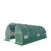 10’ x 20’ Tunnel Greenhouse Grow Tent w/Ripstop Leno Cover, Cold Frame, Roll-Up Mesh Windows, Round Top Roof, TMG-GH1020R