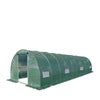 10’ x 30’ Tunnel Greenhouse Grow Tent w/Ripstop Leno Cover, Cold Frame, Roll-Up Mesh Windows, Round Top Roof, TMG-GH1030R