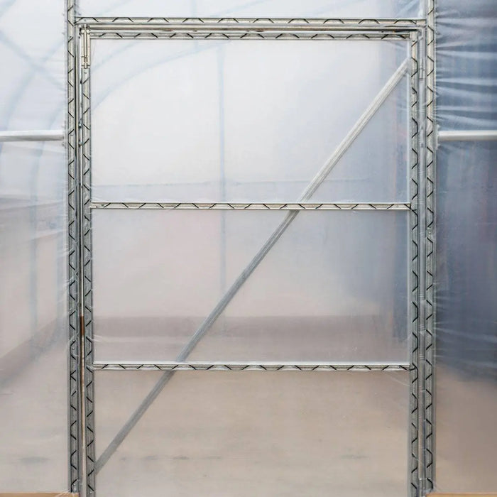 TMG Industrial 10’ x 40’ Lean-To Greenhouse Grow Tent w/6 Mil Clear EVA Plastic Film, Cold Frame, Hand Crank Roll-Up Side, 6-½’ Sidewall, TMG-GHL1040