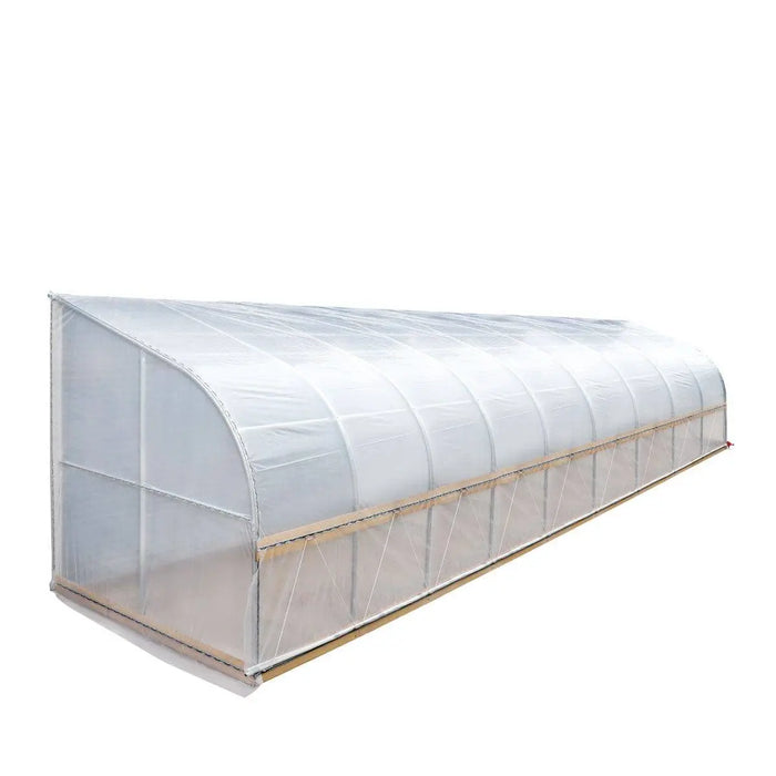 TMG Industrial 10’ x 40’ Lean-To Greenhouse Grow Tent w/6 Mil Clear EVA Plastic Film, Cold Frame, Hand Crank Roll-Up Side, 6-½’ Sidewall, TMG-GHL1040