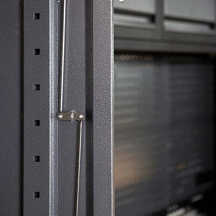 TMG Industrial 12’ Extreme-Duty Steel Garage Tool Chest w/Pegboard, Power Outlets, USB Port, Magnetic Motion LED Lamps, Cabinets & Roll-Out Tool Chest, TMG-WBM12