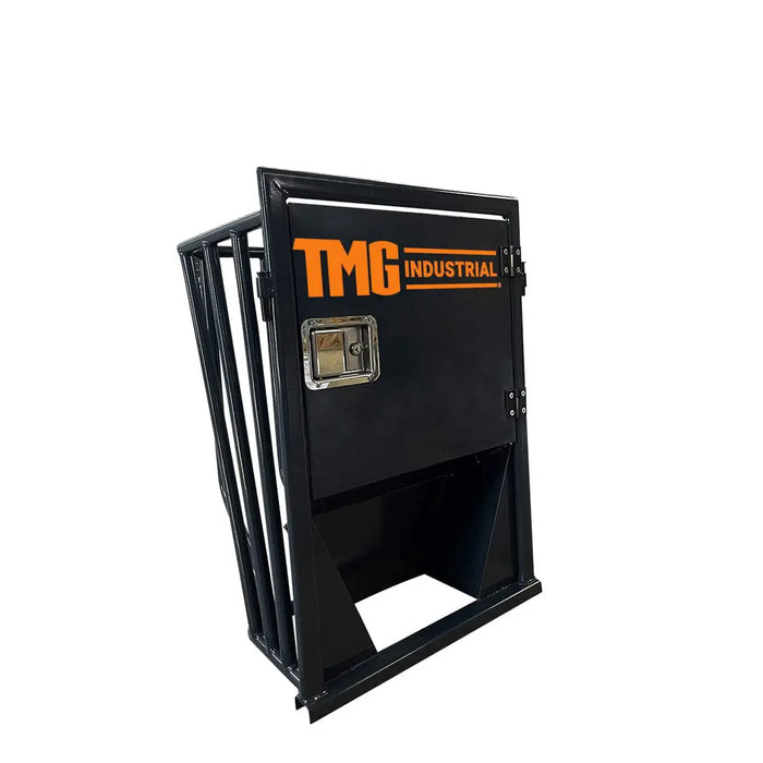 TMG Industrial 12’ Horse Stall Bamboo Panel, Vertical Bar Top, Front panel c/w Window/Feeder and Sliding Door, TMG-FHS13A and FHS13B