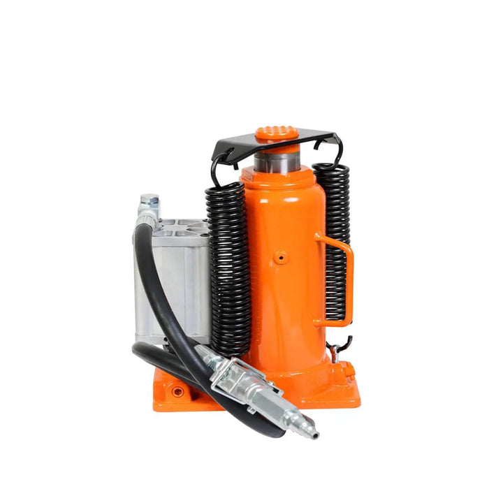 TMG Industrial 12 Ton Air Hydraulic Bottle Jack, Manual & Pneumatic Control, Double Springs, 20” Lift Height, TMG-AJA12