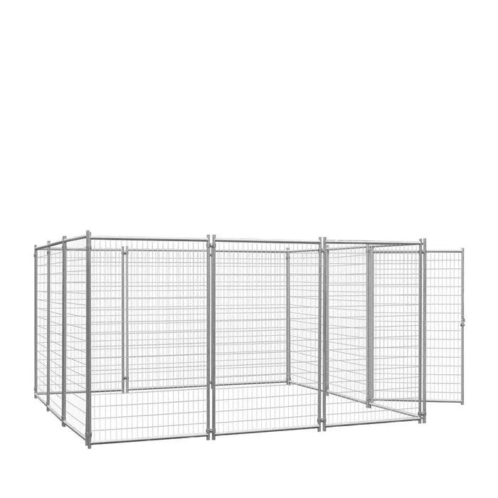 TMG Industrial 12’ x 12’ Galvanized Dog Kennel, Easy Assembly, Weather-Resistant, TMG-DCP12