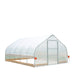 TMG Industrial 12’ x 20’ Tunnel Greenhouse Grow Tent w/6 Mil Clear EVA Plastic Film, Cold Frame, Hand Crank Roll-Up Sides, Peak Ceiling Roof, TMG-GH1220