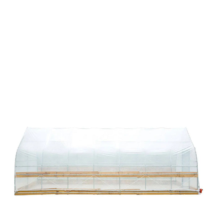 TMG Industrial 12’ x 30’ Tunnel Greenhouse Grow Tent w/6 Mil Clear EVA Plastic Film, Cold Frame, Hand Crank Roll-Up Sides, Peak Ceiling Roof, TMG-GH1230