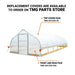 TMG Industrial 12’ x 30’ Tunnel Greenhouse Grow Tent w/6 Mil Clear EVA Plastic Film, Cold Frame, Hand Crank Roll-Up Sides, Peak Ceiling Roof, TMG-GH1230