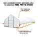 TMG Industrial 12’ x 40’ Tunnel Greenhouse Grow Tent w/6 Mil Clear EVA Plastic Film, Cold Frame, Hand Crank Roll-Up Sides, Peak Ceiling Roof, TMG-GH1240