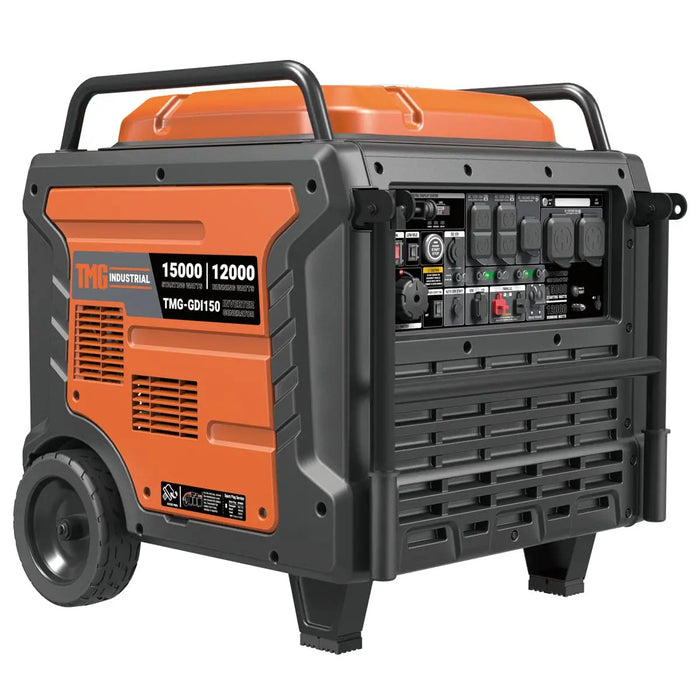 TMG Industrial 15000 Watt Digital Inverter Portable Generator, 10hrs 50% Load Run Time, EPA Compliance, TMG-GDI150