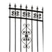 TMG Industrial 16-ft Bi-Parting Deluxe Wrought Iron Ornamental Gate, 100% Solid Forged Steel, Powder Coated, TMG-MG16
