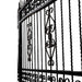TMG Industrial 16-ft Bi-Parting Deluxe Wrought Iron Ornamental Gate, 100% Solid Forged Steel, Powder Coated, TMG-MG16