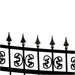 TMG Industrial 16-ft Bi-Parting Deluxe Wrought Iron Ornamental Gate, 100% Solid Forged Steel, Powder Coated, TMG-MG16