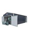 16' x 24' Metal Garage Shed, Double Front & Side Doors, 10’ Peak, 384 Sq-Ft TMG-MS1624