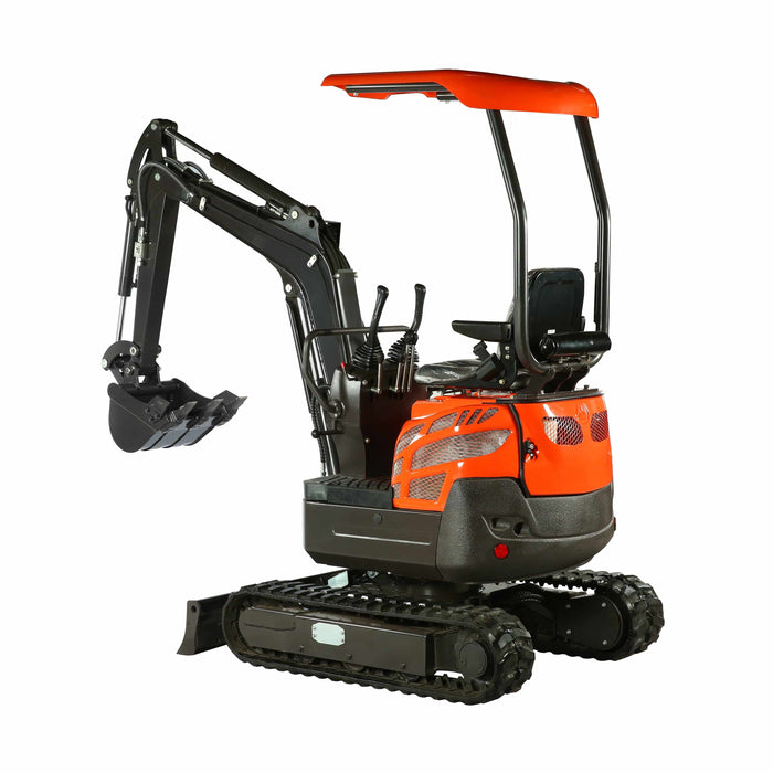 TMG Industrial 1600 KG Mini Compact Excavator, 16 HP Kubota Diesel, KDK Pump, Eaton Motor, 85” Digging Depth, TMG-MVE16