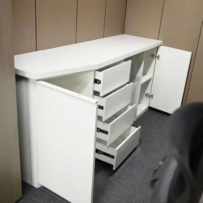 TMG Industrial 20’ Custom Built Steel Container Office, Working Area & Manager’s Office, 1 Leather Office Chair, 3 Ergonomic Office Chairs, TMG-SCO20