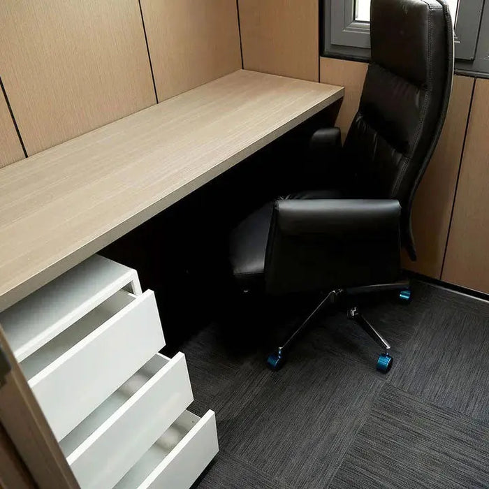 TMG Industrial 20’ Custom Built Steel Container Office, Working Area & Manager’s Office, 1 Leather Office Chair, 3 Ergonomic Office Chairs, TMG-SCO20