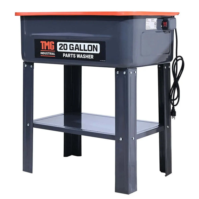 TMG Industrial 20 Gallon Parts Washer, 5’ Power Cord, 120V Pump, 4 GPM Flow, TMG-APW20
