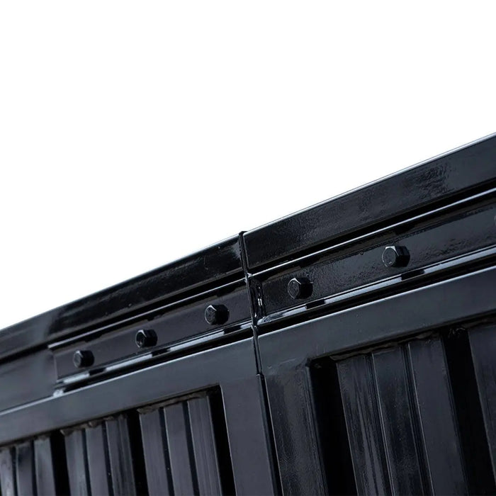 TMG Industrial 20-ft Driveway Privacy Sliding Wrought Iron Gate, Fully Welded Structure & Panels, In-Ground Rail Track, TMG-MGS20