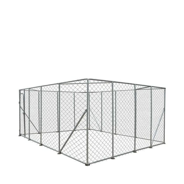 TMG Industrial 20’ x 20’ Outdoor Dog Kennel Playpen, Outdoor Dog Runner, Pet Exercise House, Lockable Gate, 6’ Chain-Link Fence, TMG-DCP2020