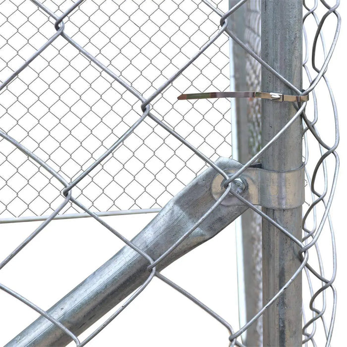 TMG Industrial 20’ x 20’ Outdoor Dog Kennel Playpen, Outdoor Dog Runner, Pet Exercise House, Lockable Gate, 6’ Chain-Link Fence, TMG-DCP2020