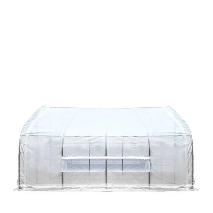 TMG Industrial 20’ x 20’ Tunnel Greenhouse Grow Tent w/12 Mil Ripstop Leno Mesh Cover, Cold Frame, Roll-up Windows, Peak Ceiling Roof, TMG-GH2020