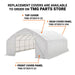 TMG Industrial 20' x 30' Straight Wall Peak Ceiling Storage Shelter with Heavy Duty 17 oz PVC Cover & Drive Through Door, TMG-ST2031V (Previously ST2030V)