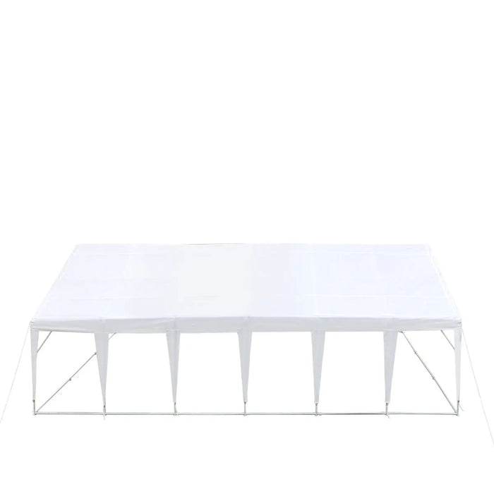 TMG Industrial 20' x 40' Heavy Duty Outdoor Party Tent, PE tarpaulin fabric, 6’6” Overhead, 10’ Peak Ceiling, TMG-PT2040A