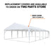 TMG Industrial 20' x 40' Heavy Duty Outdoor Party Tent, PE tarpaulin fabric, 6’6” Overhead, 10’ Peak Ceiling, TMG-PT2040A