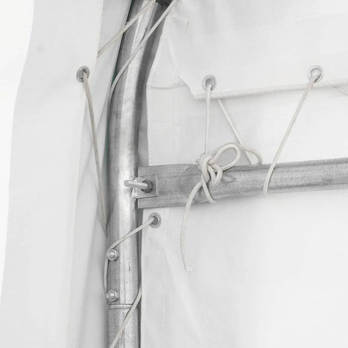 TMG Industrial 20' x 40' Straight Wall Peak Ceiling Storage Shelter with Heavy Duty 17 oz PVC Cover & Drive Through Door, TMG-ST2041V (Previously ST2040V)