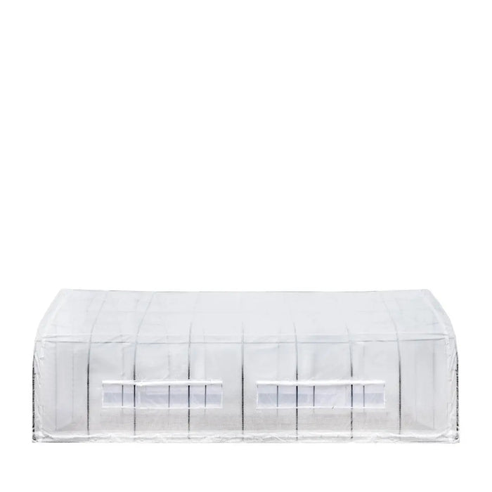 TMG Industrial 20’ x 40’ Tunnel Greenhouse Grow Tent w/12 Mil Ripstop Leno Mesh Cover, Cold Frame, Roll-up Windows, Peak Ceiling Roof, TMG-GH2040