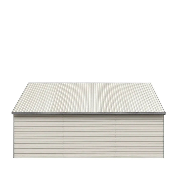 TMG Industrial 21’ x 19’ Double Garage Metal Shed with Side Entry Door, 400 Sq-Ft, 8' Eave Height, 27 GA Corrugated Panels, TMG-MS2119