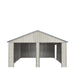 TMG Industrial 21’ x 19’ Double Garage Metal Shed with Side Entry Door, 400 Sq-Ft, 8' Eave Height, 27 GA Corrugated Panels, TMG-MS2119