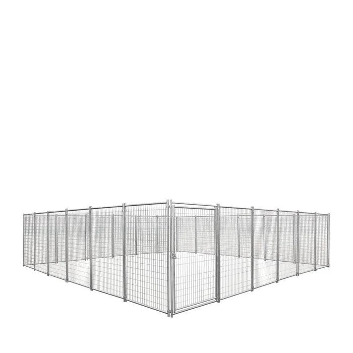 TMG Industrial 24’ x 24’ Galvanized Dog Kennel, Easy Assembly, Weather-Resistant, TMG-DCP24