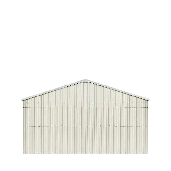 TMG Industrial 25’ x 25’ Double Garage Metal Barn Shed with Side Entry Door, 625 Sq-Ft Floor Space, 9’8” Eave Height, 27 GA Metal, Skylights, 3/12 Roof Pitch, TMG-MS2525 (Discontinued)