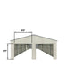 TMG Industrial 25’ x 41’ Double Garage Metal Barn Shed with Side Entry Door, 1025 Sq-Ft Floor Space, 9’8” Eave Height, 27 GA Metal, Skylights, 4/12 Roof Pitch, TMG-MS2541 (Discontinued)