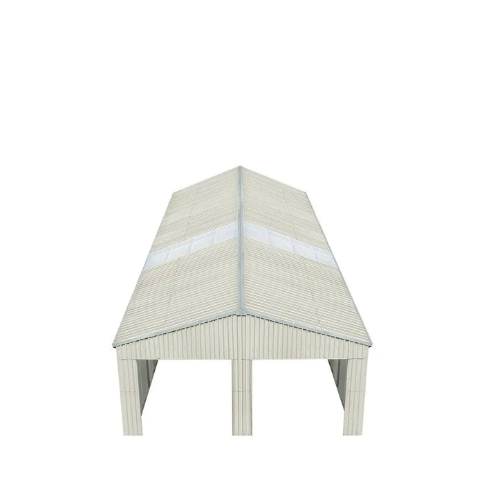 TMG Industrial 25’ x 41’ Double Garage Metal Barn Shed with Side Entry Door, 1025 Sq-Ft Floor Space, 9’8” Eave Height, 27 GA Metal, Skylights, 4/12 Roof Pitch, TMG-MS2541 (Discontinued)