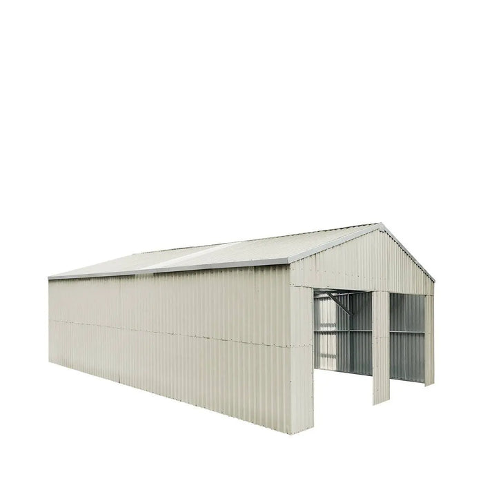 TMG Industrial 25’ x 41’ Double Garage Metal Barn Shed with Side Entry Door, 1025 Sq-Ft Floor Space, 9’8” Eave Height, 27 GA Metal, Skylights, 4/12 Roof Pitch, TMG-MS2541 (Discontinued)